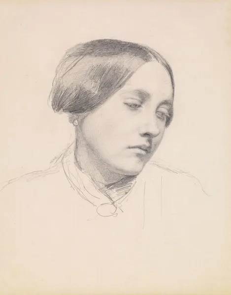 Female – Study of a Girl’s Head av Sir John Everett Millais