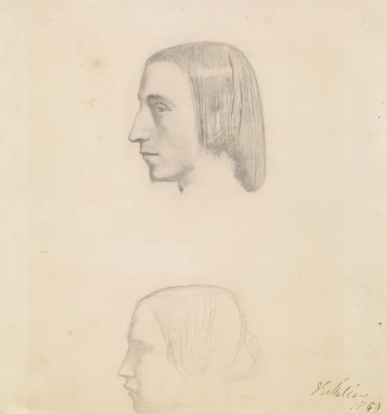 Isabella – Head, Study of Servant av Sir John Everett Millais