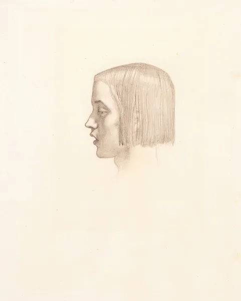 Isabella – Head study of the Youth av Sir John Everett Millais
