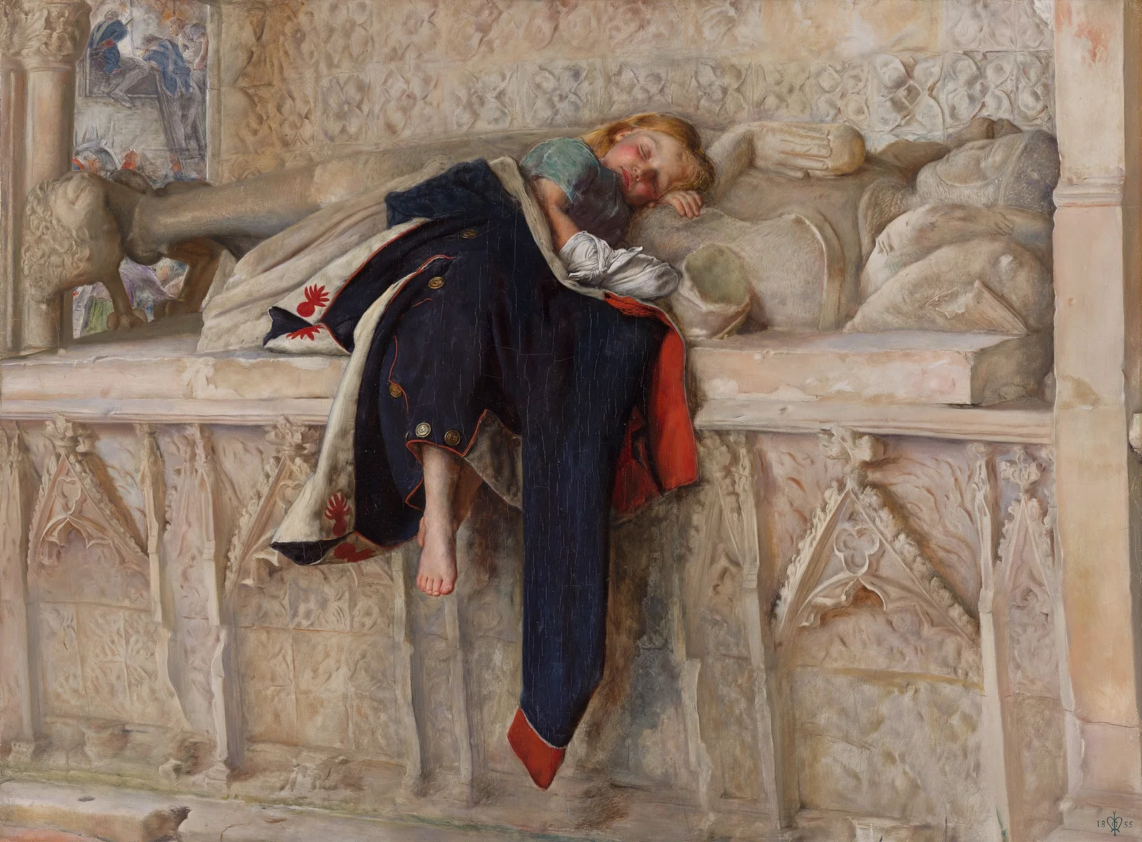 L’Enfant du Régiment (1854 to 1855) av Sir John Everett Millais