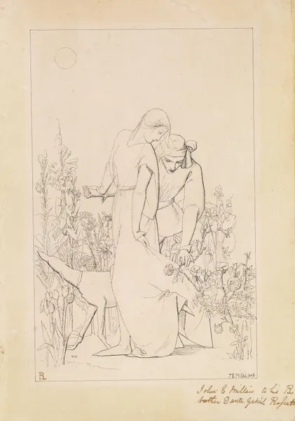 Lovers by a Rosebush, 1848 – nr 2 av Sir John Everett Millais