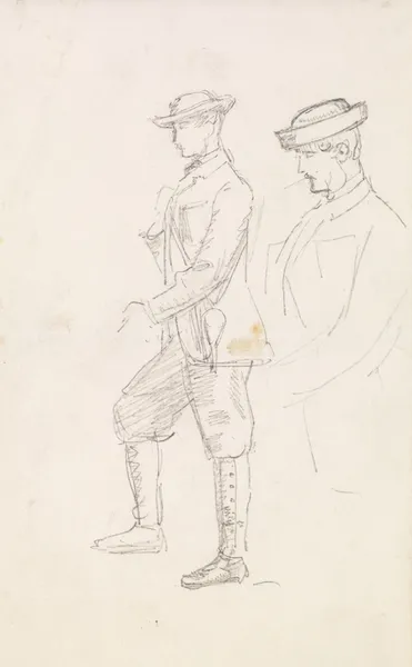 Male – Two Sketches of a young Man dressed for Shooting av Sir John Everett Millais