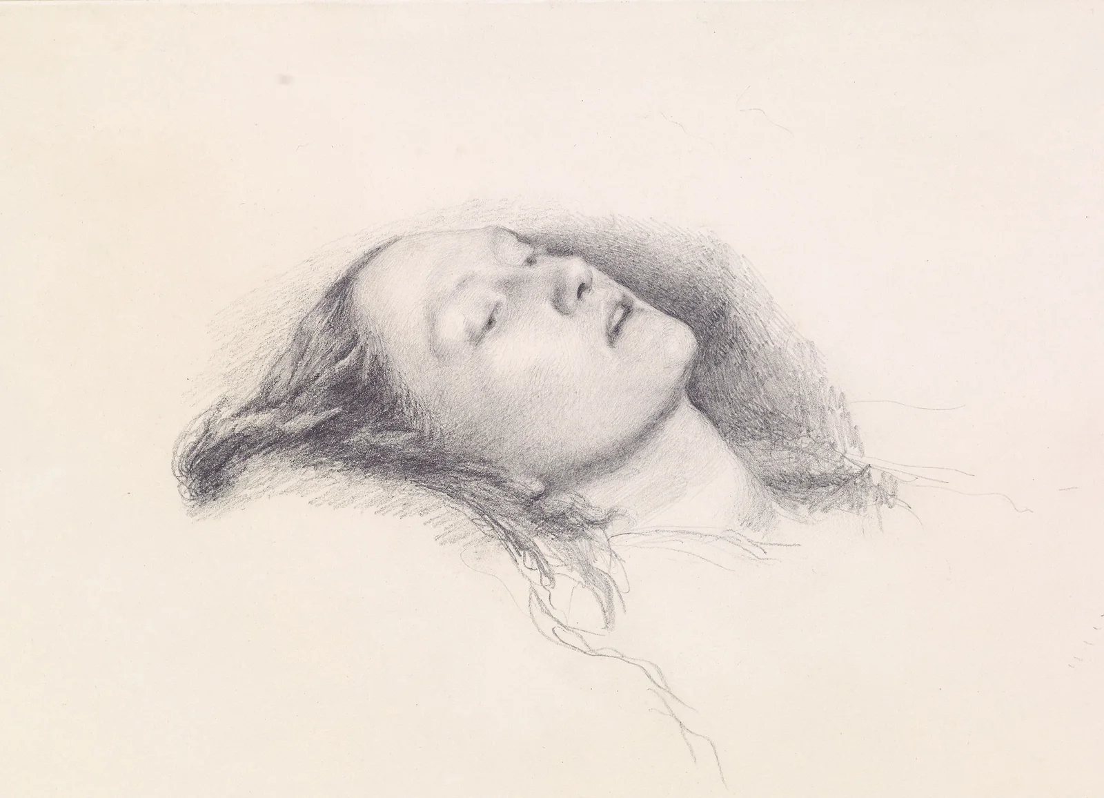 Ophelia – Head Study av Sir John Everett Millais