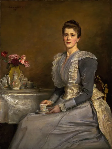 Portrait of Mary Endicott (d.1957), Mrs Joseph Chamberlain av Sir John Everett Millais