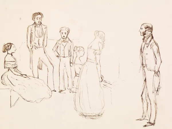 Sketch of an Evening Party, 1850 – nr 2 av Sir John Everett Millais