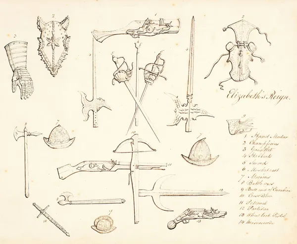 Sketches of Armour – Study for Elizabeth I av Sir John Everett Millais
