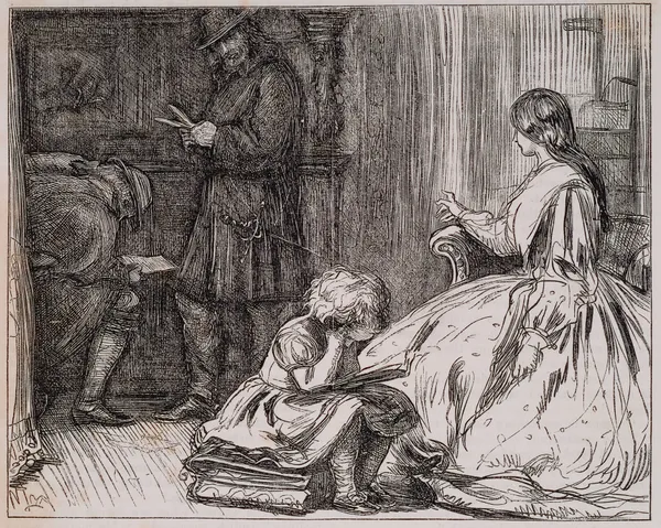 Son Christopher – The Constables breaks into the House av Sir John Everett Millais