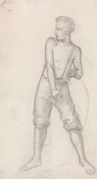 Study of a Youth av Sir John Everett Millais