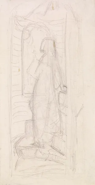 Tennyson’s St Agnes Eve – Compositional Sketch av Sir John Everett Millais