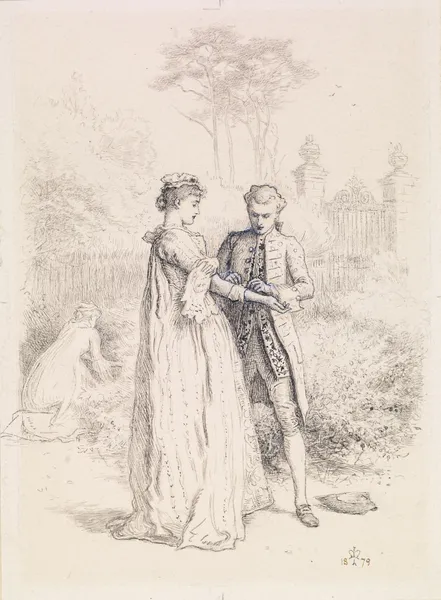 Thackeray’s Barry Lyndon – Barry Lyndon’s First Love av Sir John Everett Millais