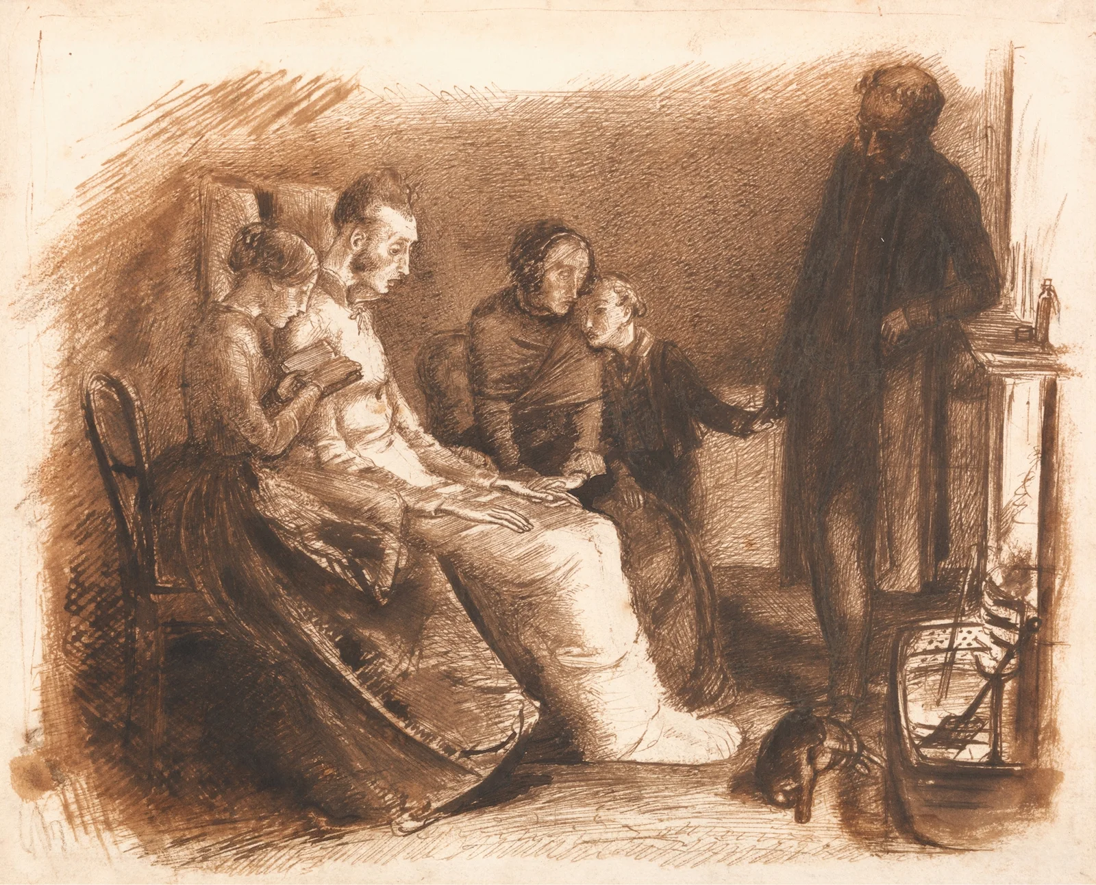 The Dying Man av Sir John Everett Millais