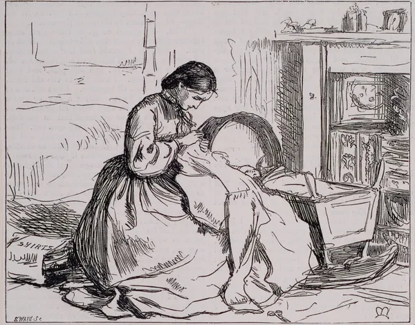 The Iceberg – The Seamstress av Sir John Everett Millais