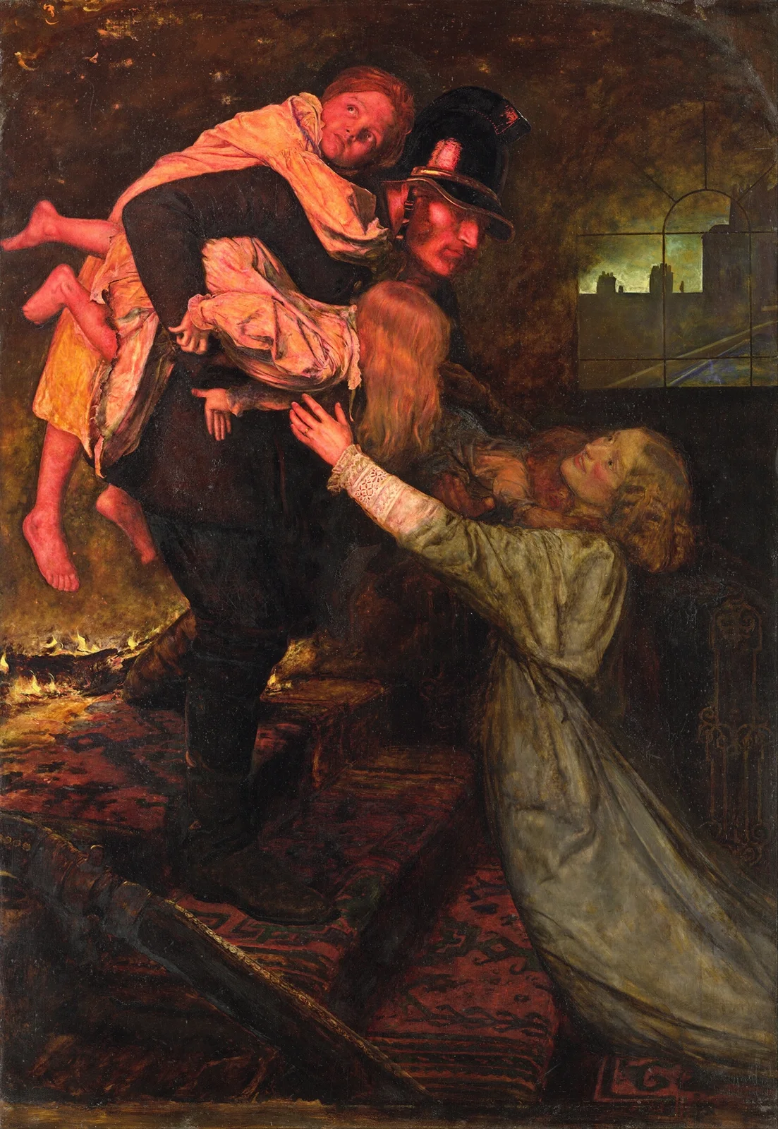 The rescue av Sir John Everett Millais