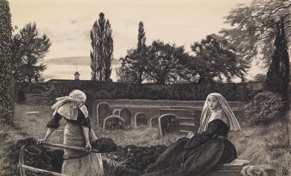The Vale of Rest – Finished Study av Sir John Everett Millais