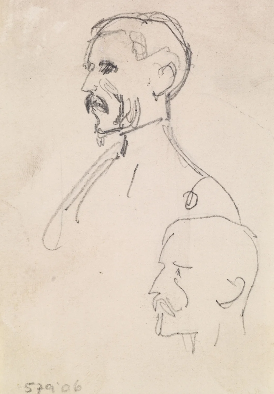 Two Head Studies in Profile av Sir John Everett Millais