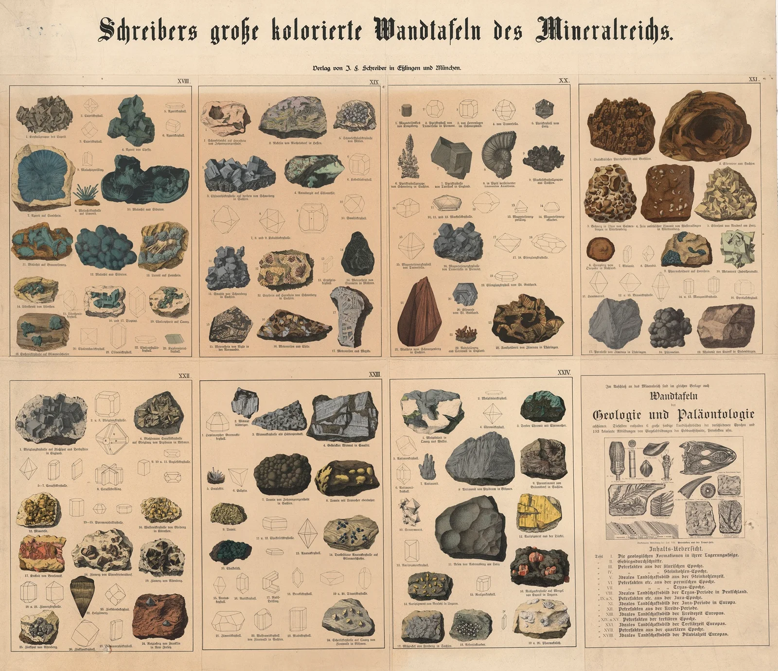 Various minerals av J.F. Schreiber
