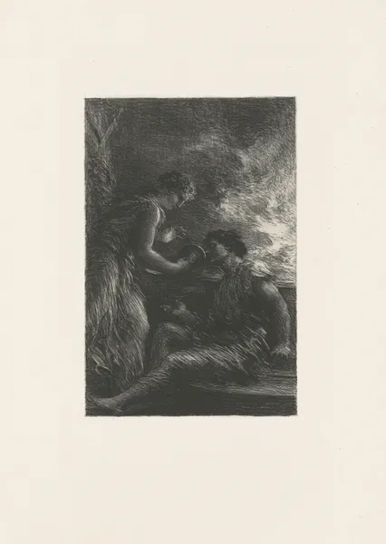 La Valkyrie. Acte 1re. Sieglinde et Siegmund av Henri Fantin-Latour