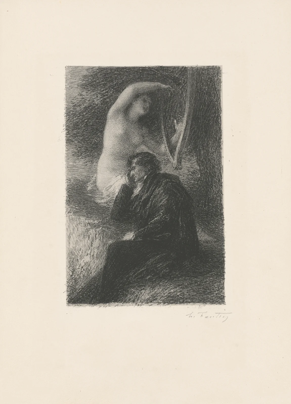Lelio. La harpe éolienne av Henri Fantin-Latour