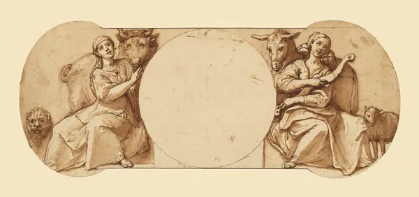Allegories of Fortitude and Patience av Federico Zuccaro