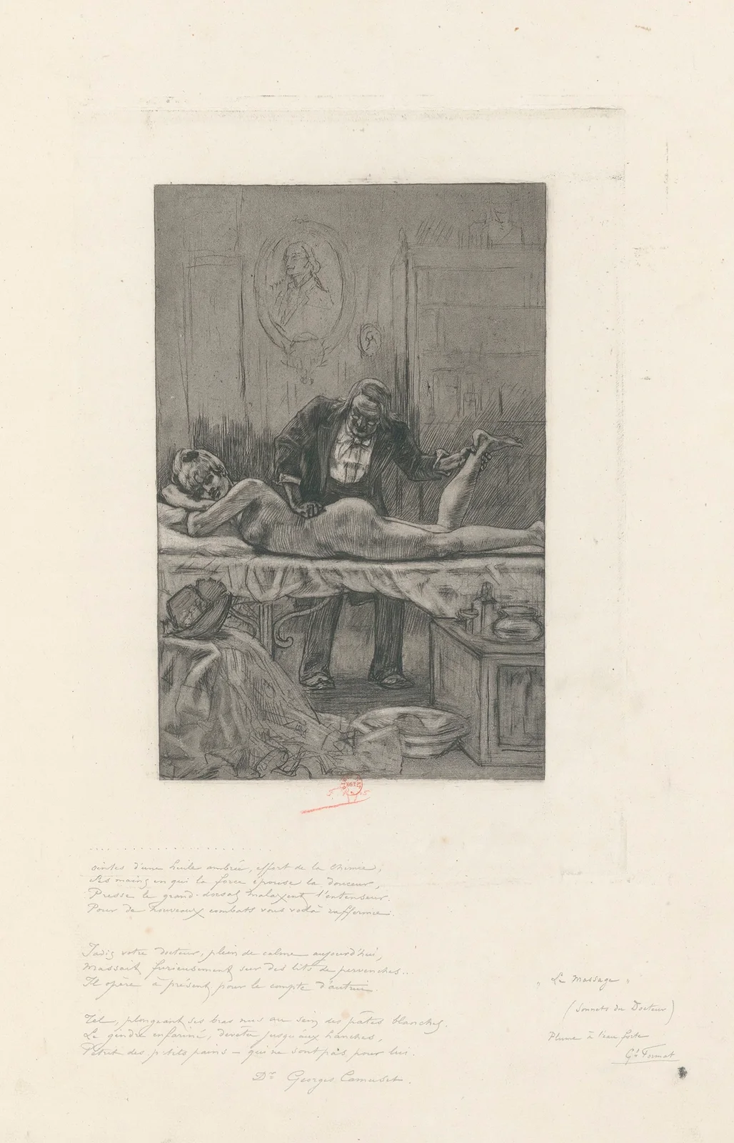 Le massage (IV) av Félicien Rops