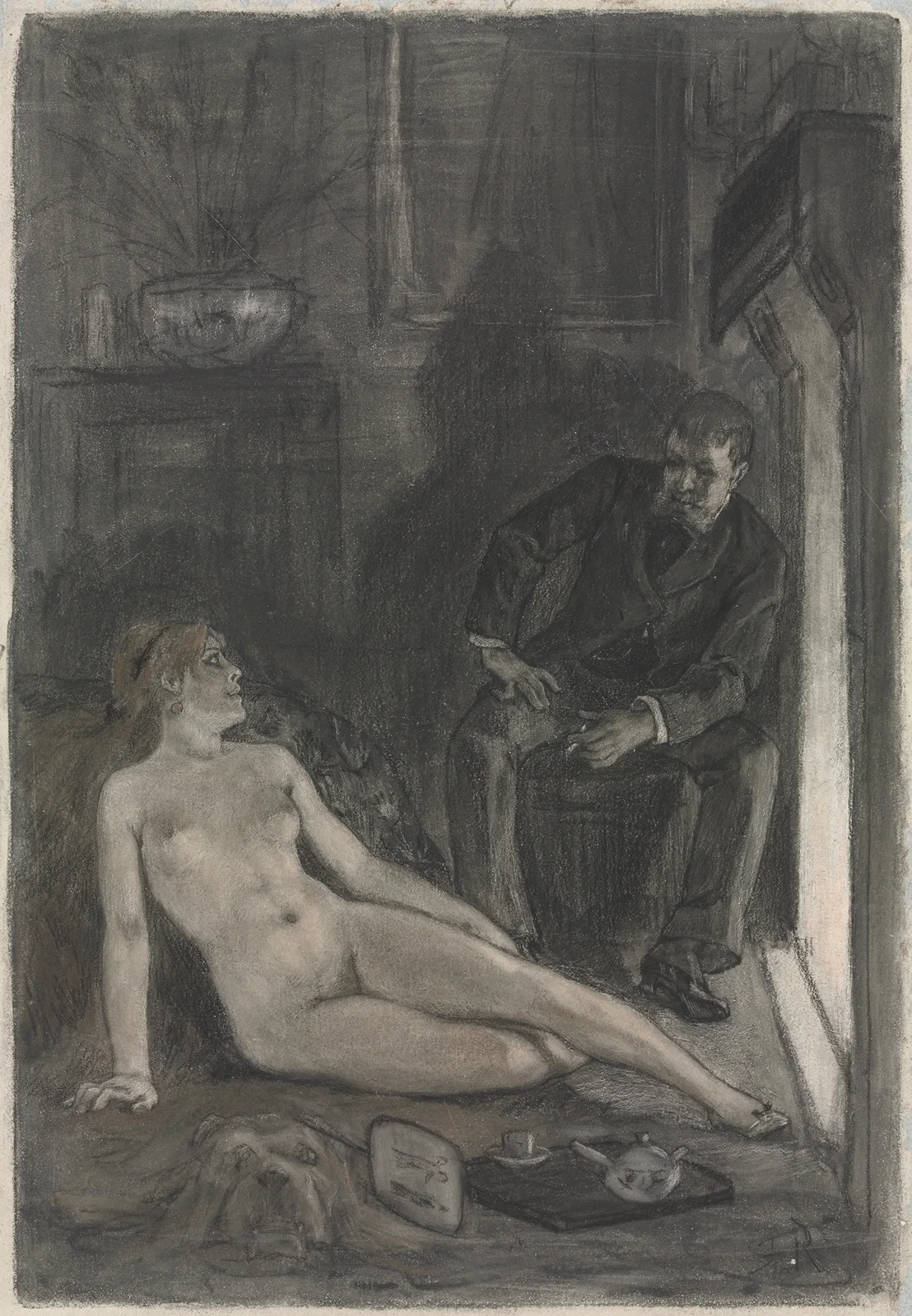 Winter Evening (19th century) av Félicien Rops