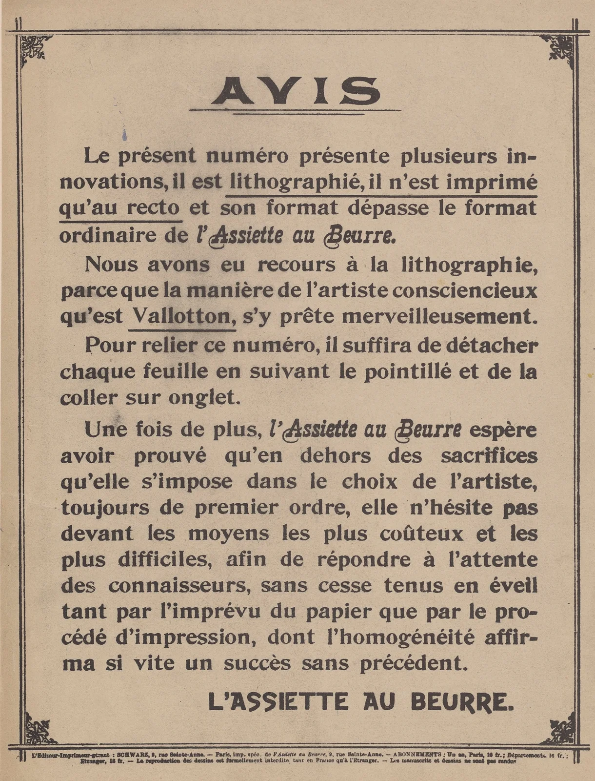 Avis av Félix Vallotton