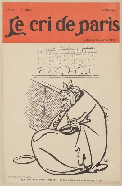 Ayez pitié d’un pauvre poète qui eu le cerveau pris dans un engrenage av Félix Vallotton