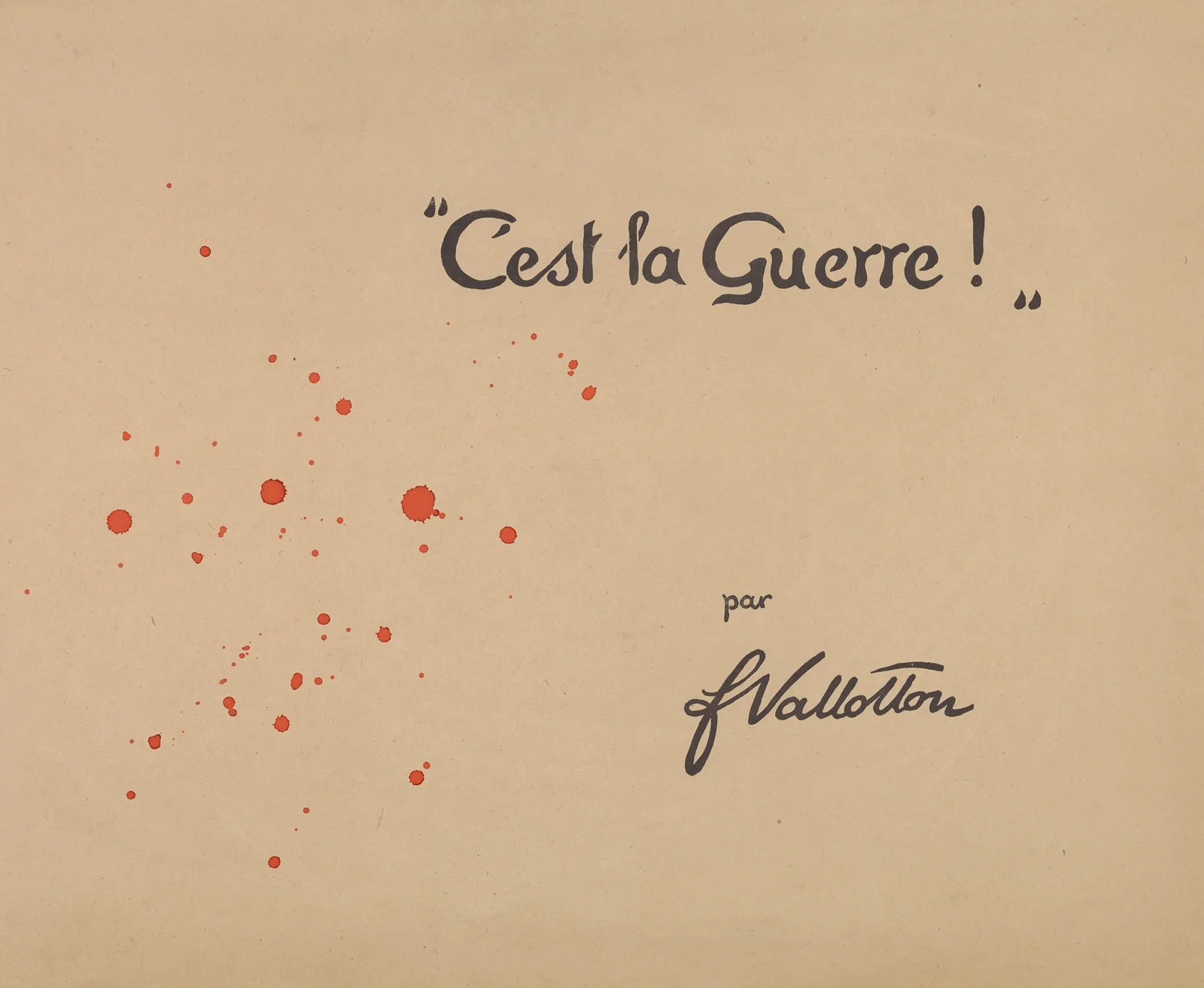 C’est la Guerre! – Cover av Félix Vallotton