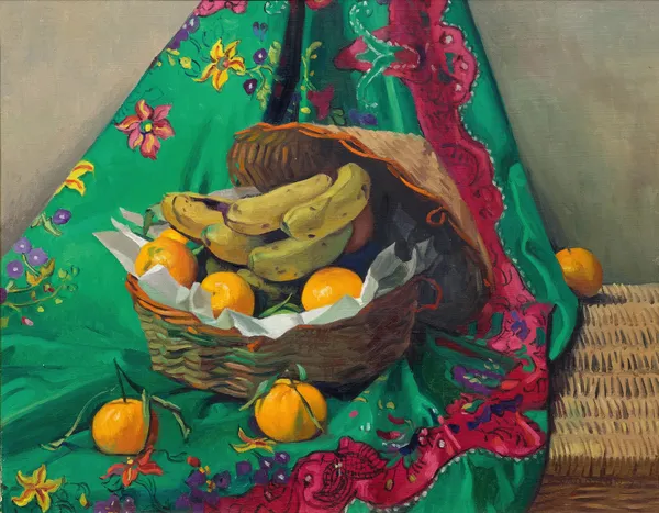 Corbeille de mandarines et bananes av Félix Vallotton