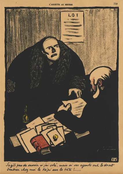 Crimes And Punishments; The question is, not whether… av Félix Vallotton