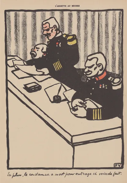En plus, le condamne a mort pour outrage et voies de fait av Félix Vallotton