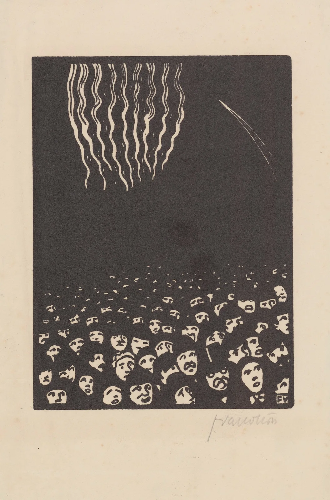 Fireworks (Le feu d’artifice) av Félix Vallotton