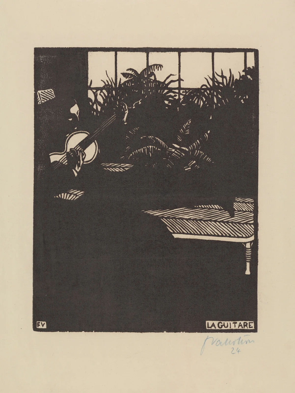 La guitare av Félix Vallotton