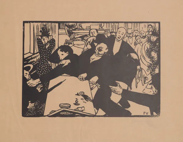 La rixe ou la scène au café av Félix Vallotton
