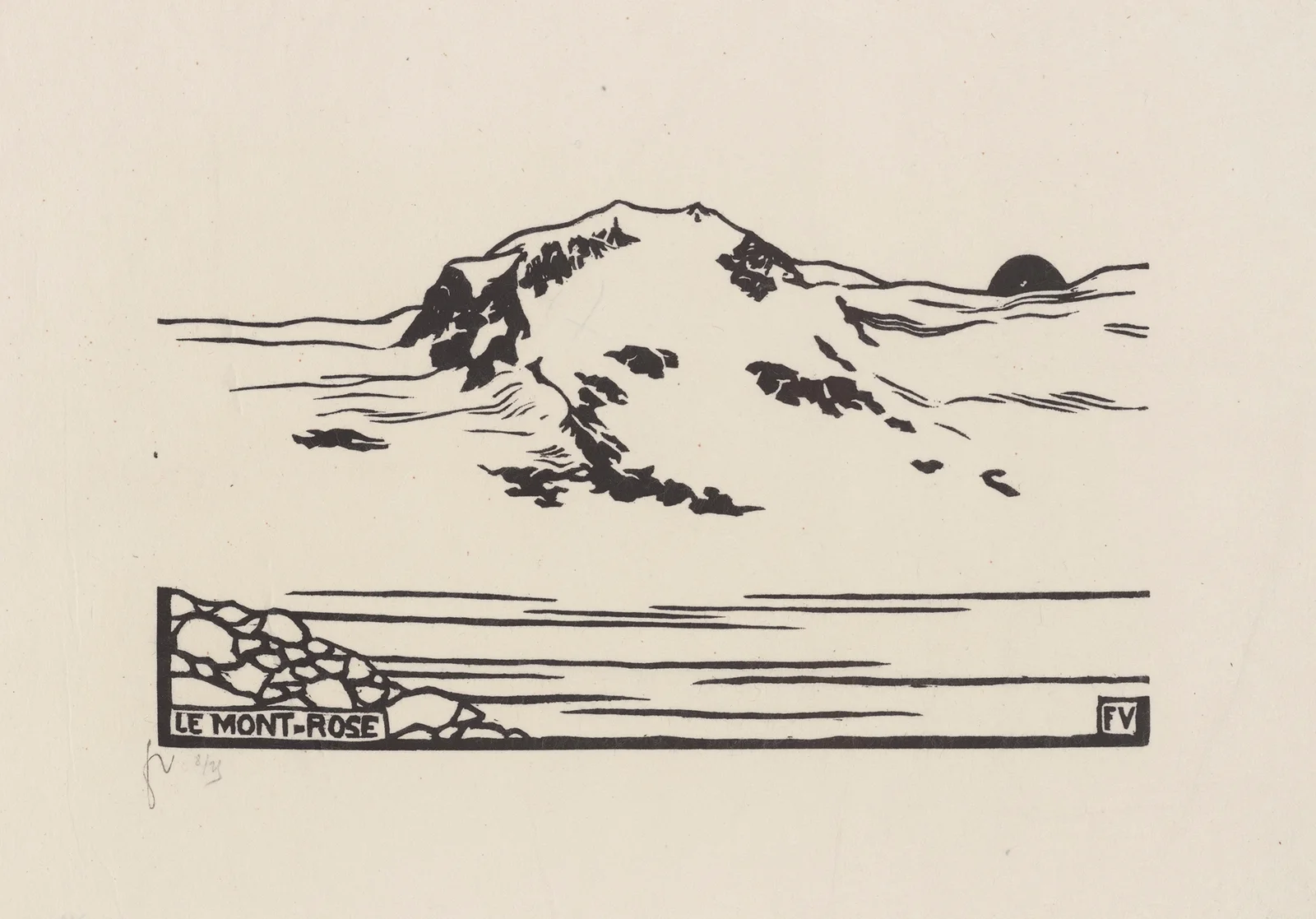 Le Mont-Rose av Félix Vallotton
