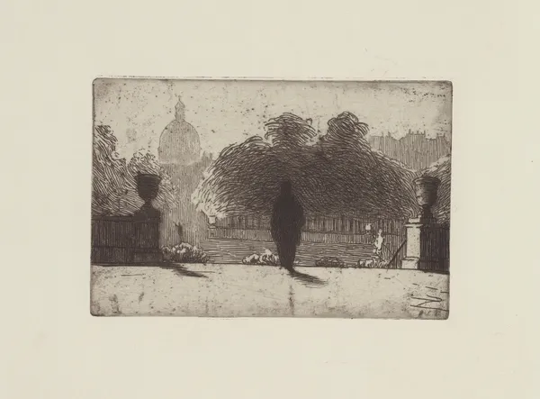 Le Panthéon vu du Luxembourg av Félix Vallotton