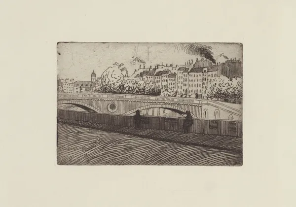 Le pont St Michel av Félix Vallotton