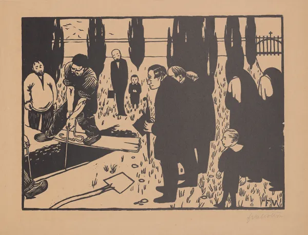 L’enterrement av Félix Vallotton