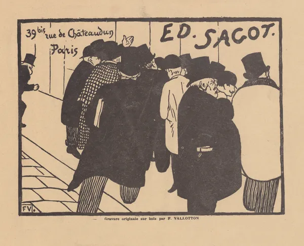 Les amateurs d’estampes – 39 bis rue de Châteaudun, Paris av Félix Vallotton