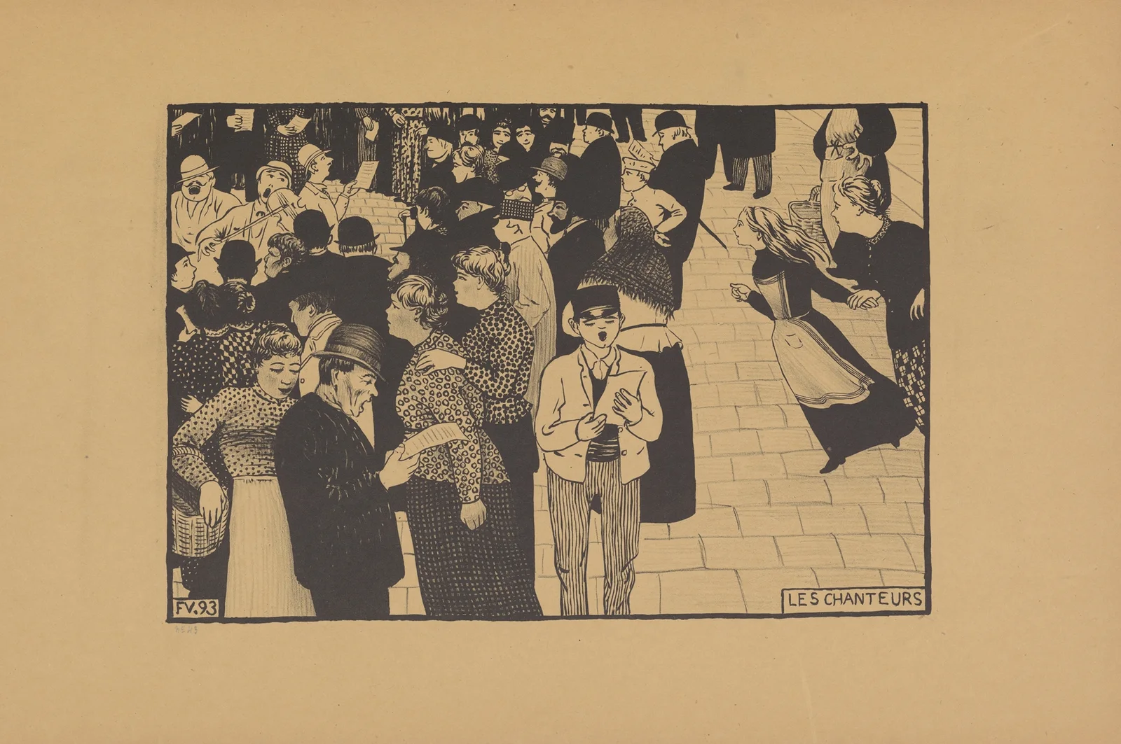 Les chanteurs av Félix Vallotton
