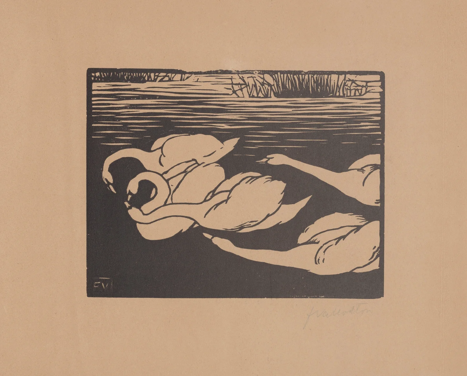 Les cygnes av Félix Vallotton