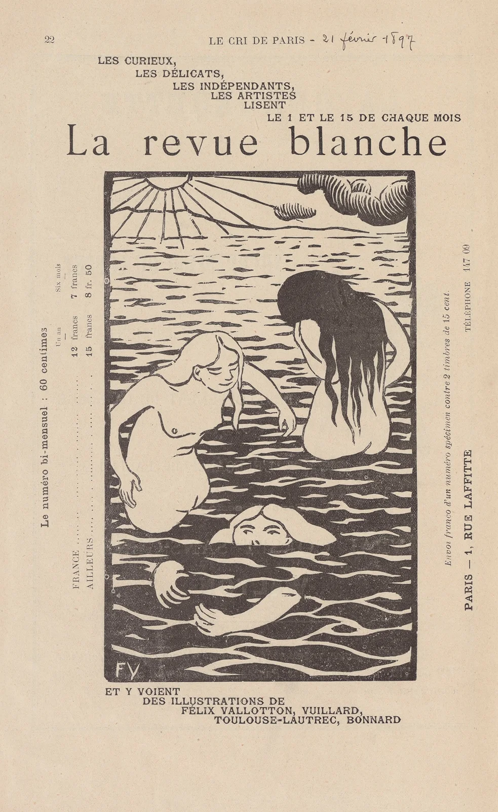 Les trois baigneuses av Félix Vallotton