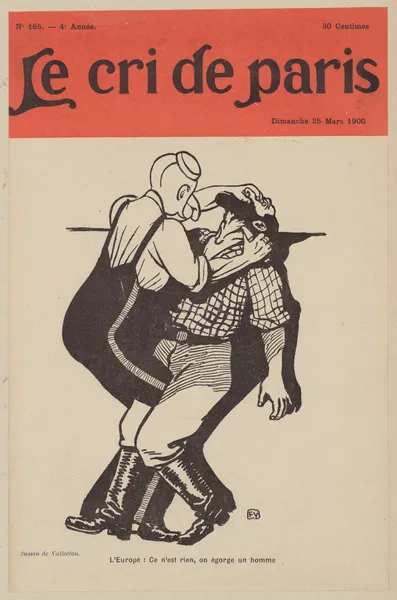 L’Europe; Ce n’est rien, on égorge un homme av Félix Vallotton