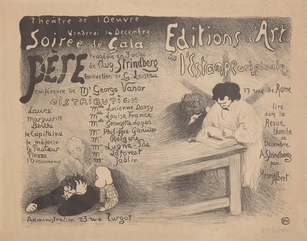 Programme pour ‘Père’ de Strindberg av Félix Vallotton
