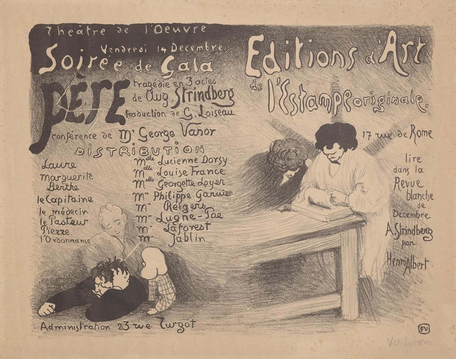 Programme pour ‘Père’ de Strindberg av Félix Vallotton