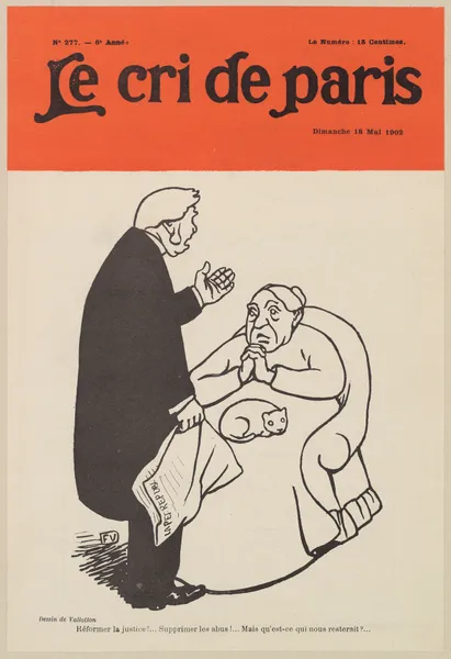 Reformer la justice!… Supprimer les abus!… Mais qu’est-ce qui nous resterait… av Félix Vallotton