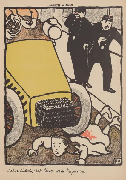 Salue d’abord, c’est l’auto de la Préfecture av Félix Vallotton