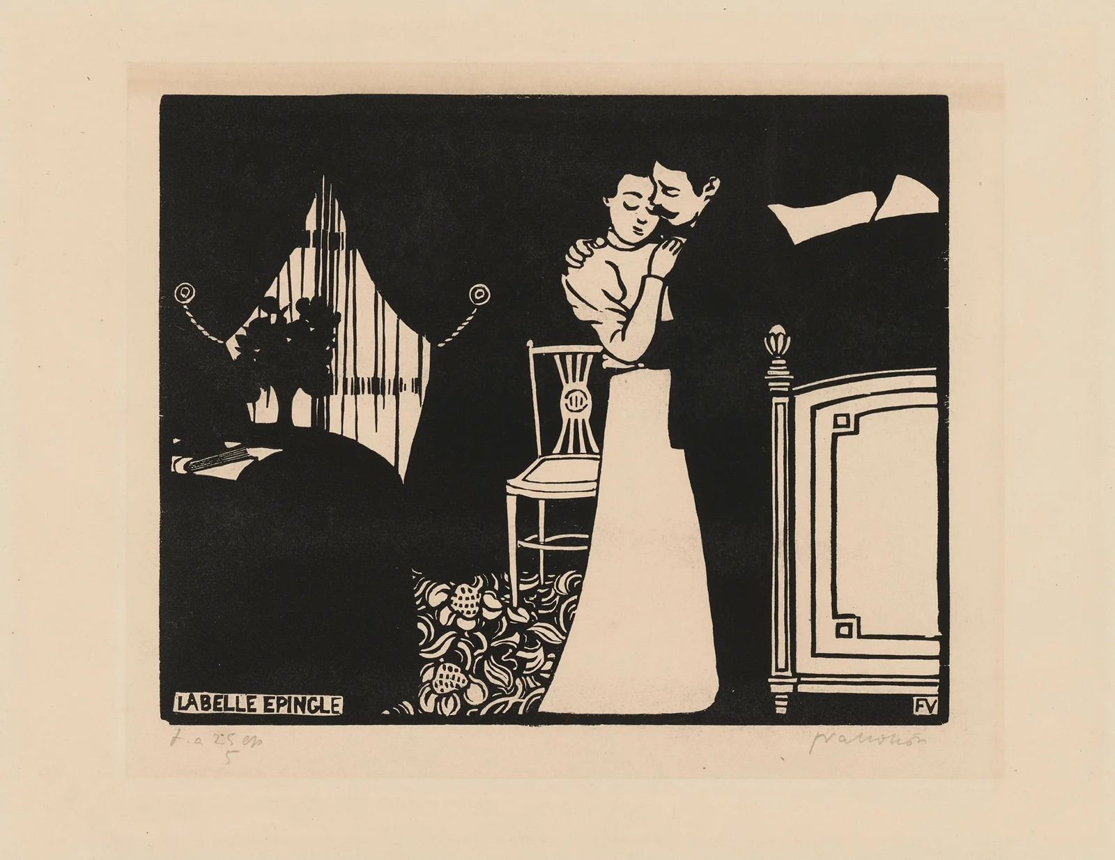 The Fine Pin (La Belle epingle) av Félix Vallotton