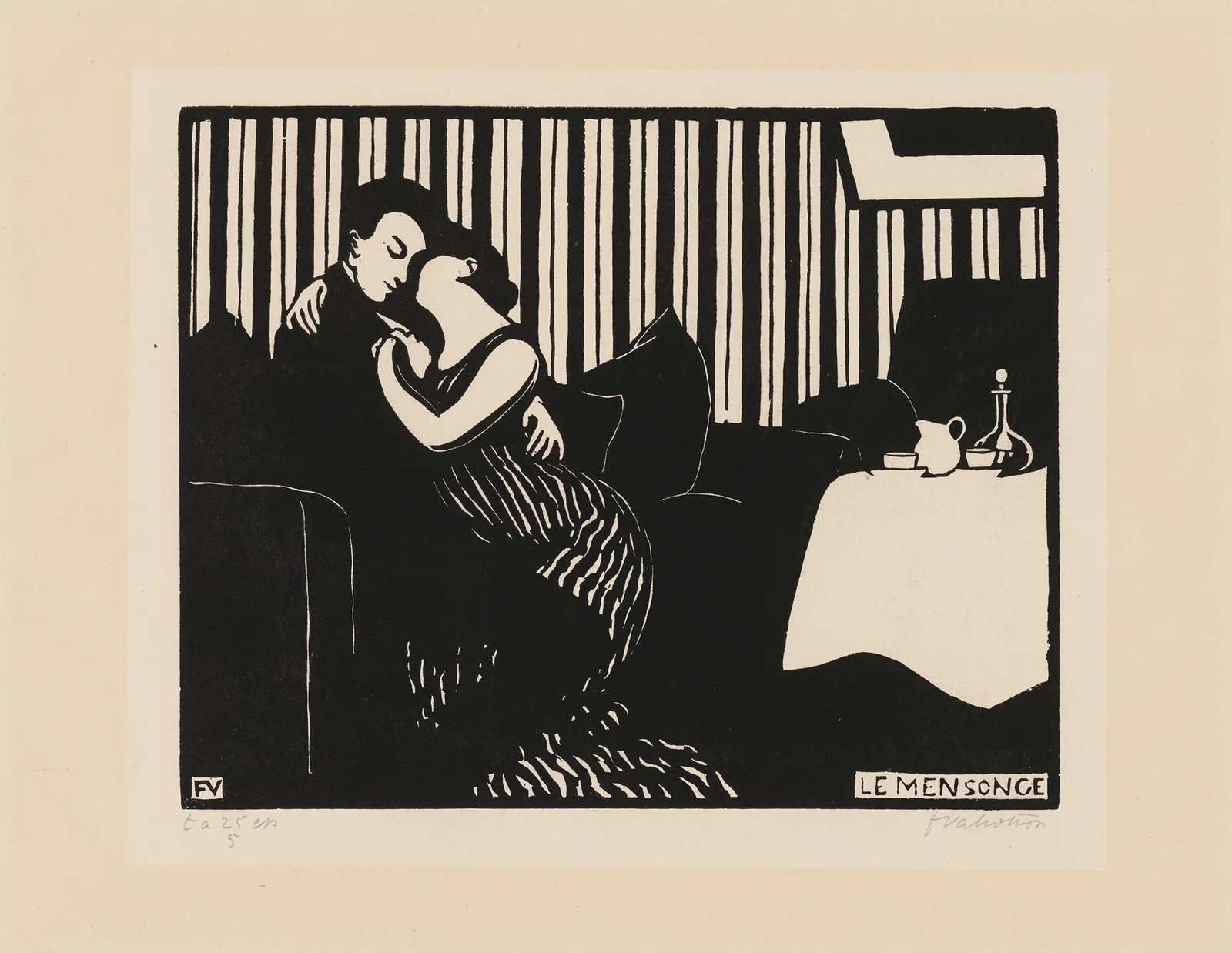 The Lie (Le mensonge) av Félix Vallotton