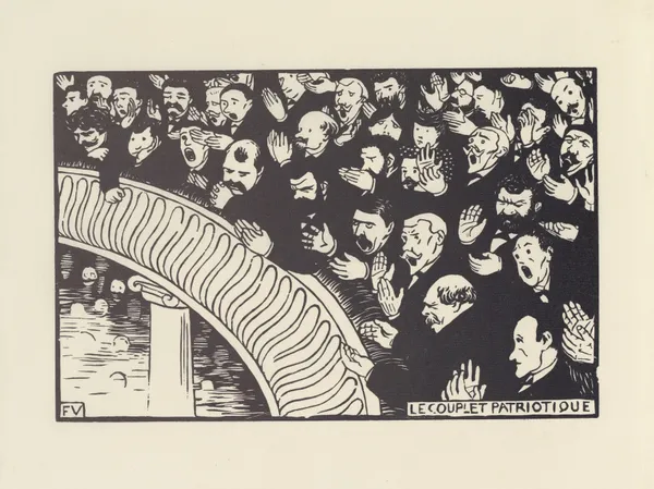 The Patriotic Ditty (Le Couplet patriotique) av Félix Vallotton
